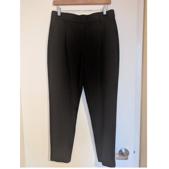 RW&CO Black & White Pinstripe Ankle Pants - Picture 1 of 5